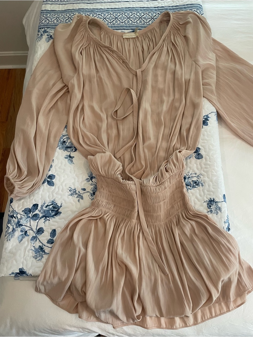 Ramy Brook Blush Pink Long-Sleeve Mini Dress - Picture 5 of 8